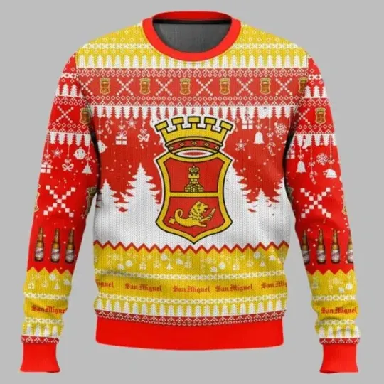 Discover San Miguel United Kingdom Beer Ugly Christmas Sweater