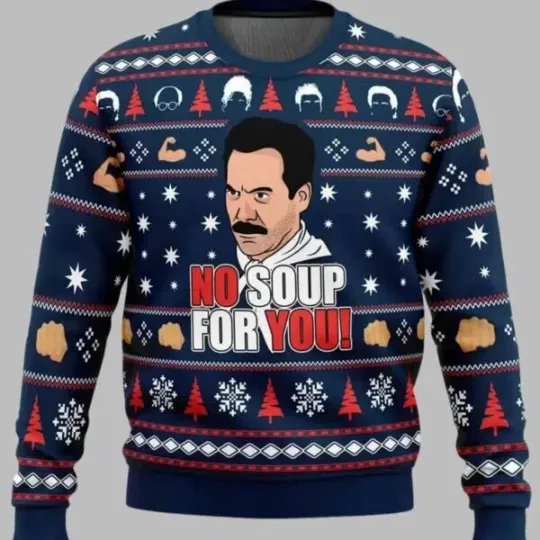 No Soup For You Seinfeld Ugly Christmas Sweater
