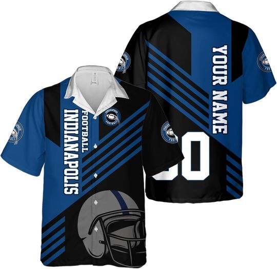 Discover Personalized Indianapolis Football Team Colts Hawaiian Shirts for Men, Gift for Fan
