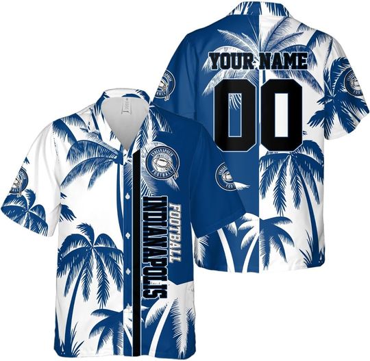 Discover Personalized Indianapolis Football Team Colts Hawaiian Shirts for Men, Gift for Fan