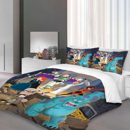 Discover Gift Christmas Premium Buzz Duvet Cover Set, Quilt cover Soft & Breathable,Wrinkle Resistant, Hidden Zipper and Corner Ties