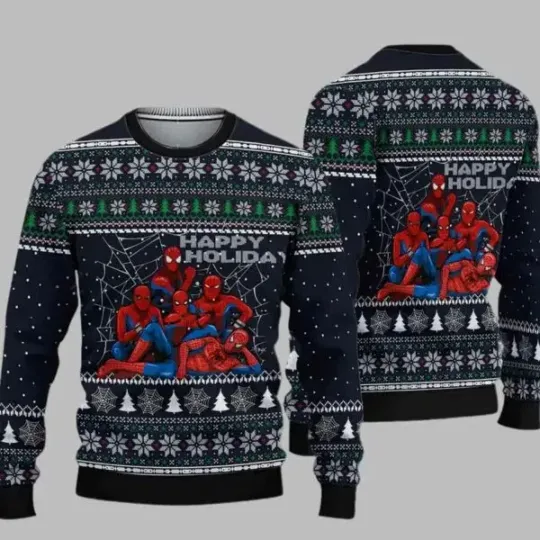 Discover Spiderman Club Ugly Christmas Sweater