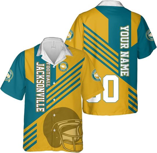 Personalized Jacksonville Football Team Jaguars Hawaiian Shirts for Men, Gift for Fan