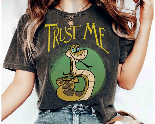 Discover Funny Kaa Trust Me Snake Vintage 90s T-shirt, Disney The Jungle Book Movie 1967 Mowgli Baloo Tee, Disneyland Family Vacation 2025 Trip Gift