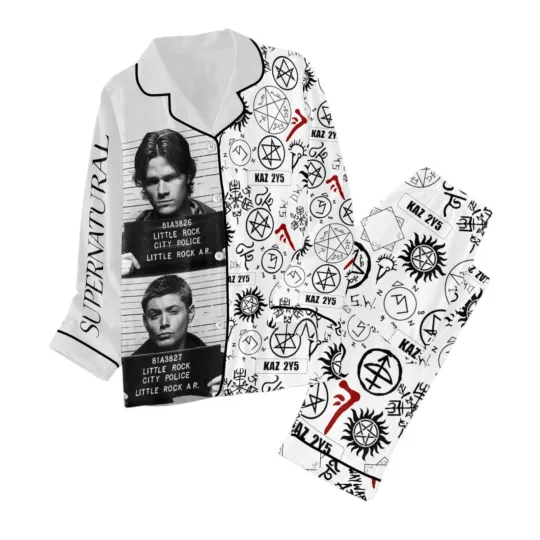 Discover Supernatural Button Down Pajamas Set   ANHNV 4699