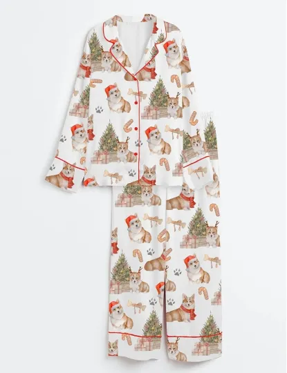 Women's Corgi Christmas Pajama Set