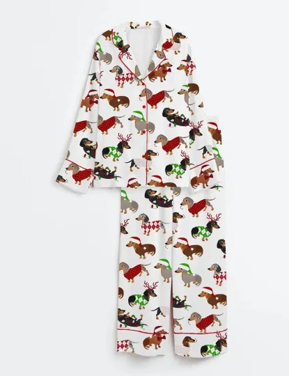 Women's Christmas Dachshund Pajama Set