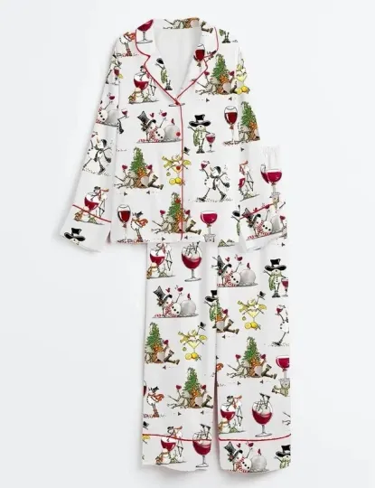 Discover Cozy Women s Winey Snowman Pajama Set