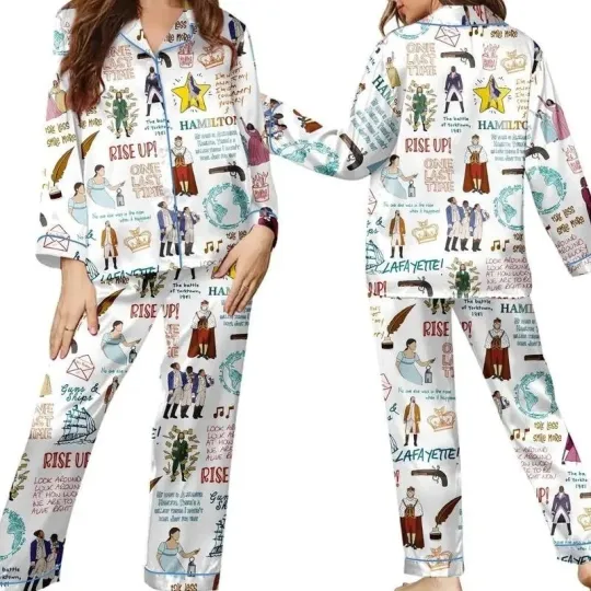 Hamilton Pajamas Set, American Musical Pajamas Set, Broadway Musical Pajamas Set