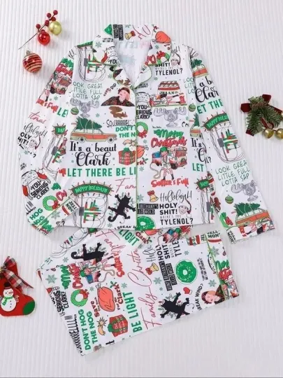 Discover It's a Beaut Clark Christmas Long Pajama Set