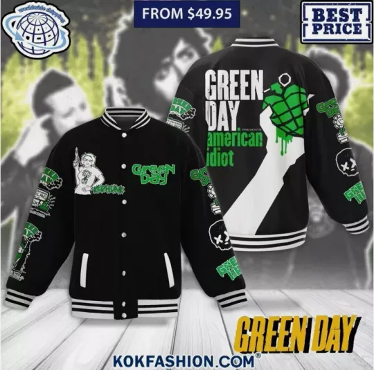 Gre.en Day American Idiot Baseball Jacket Gift For Christmas
