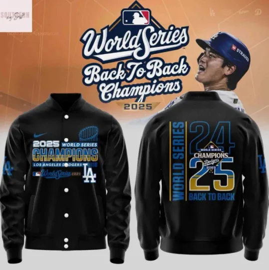 Discover Dodgers 2025 Back To Back Champions Baseball Jacket Gift For Christmas