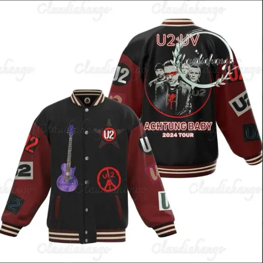 U2-Uv Las Vegas Baseball Jacket, U2 Ultraviolet Sphere 2024 Jacket Men