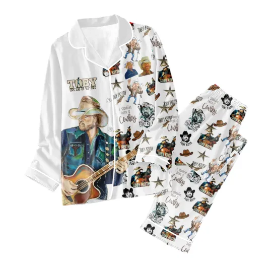 Toby Keith Button Down Pajamas Set