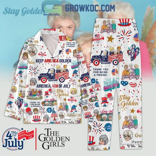 Discover The Stay Golden Independence Day America Polyester Pajamas Set