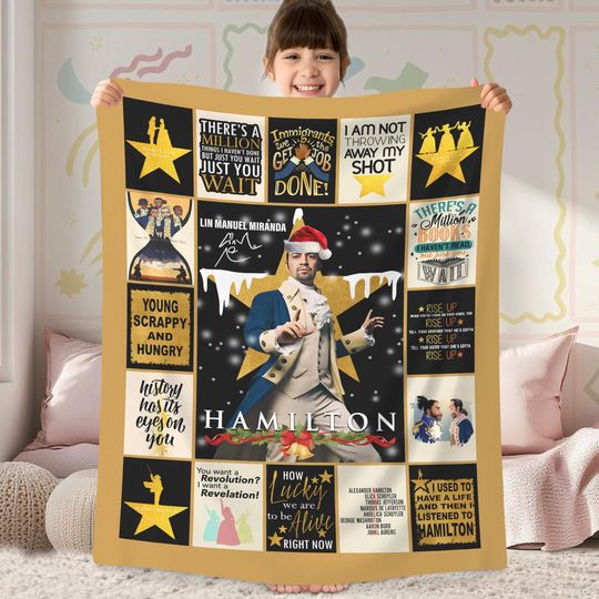 Discover Hamilton Musical Blanket, Alexander Hamilton Fleece Blanket, Hamilton Throw Blanket, Hamilton Fan Gift, Christmas Gifts, Christmas Blanket