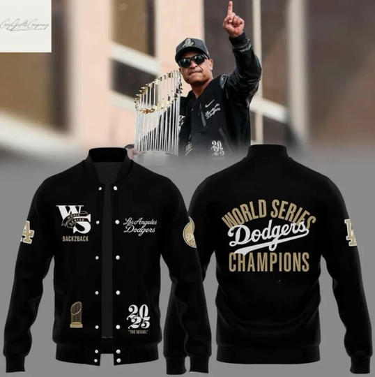 city Dodger Coach Roberts Champions Baseball Jacket Gift For Christmas