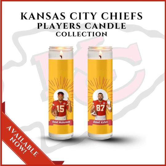 Discover Custom Kansas City Chiefs Player Candle - Choose Any Player | Football Fan Gift