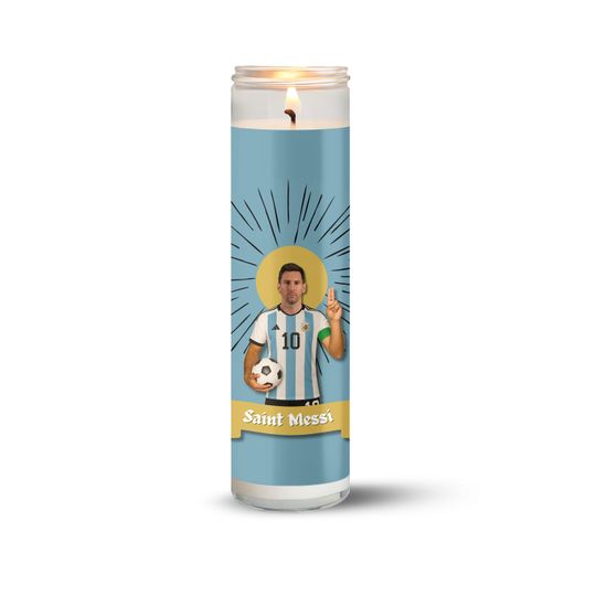 Lionel Messi Candle  Soccer Fan Decor