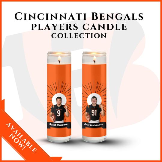 Custom Cincinnati Bengals Player Candle - Choose Any Player | Football Fan Gift