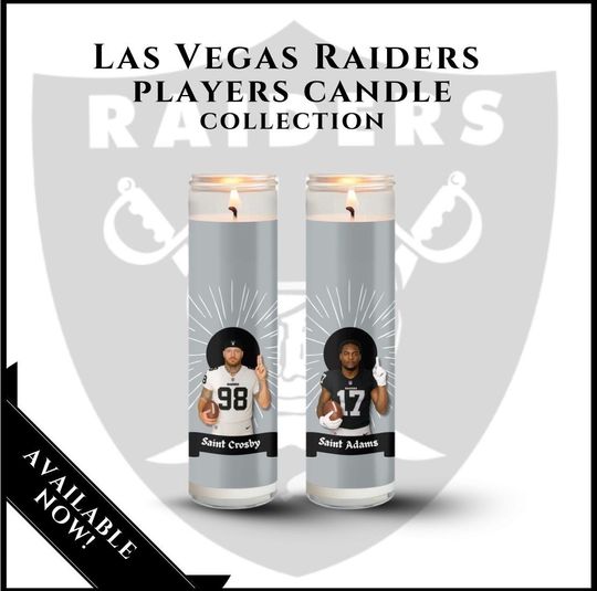 Custom Las Vegas Raiders Player Candle - Choose Any Player | Football Fan Gift