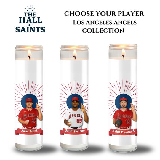 Discover Los Angeles Angels Player Candle - Baseball Fan Decor