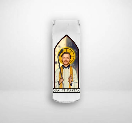 David Pastrnak Boston Bruins Prayer Candle