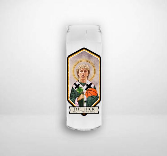 Larry Bird Boston Celtics Prayer Candle