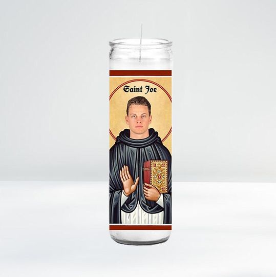 Discover Saint Joe Celebrity Prayer Candle | 8" Unscented | Funny Gift Idea