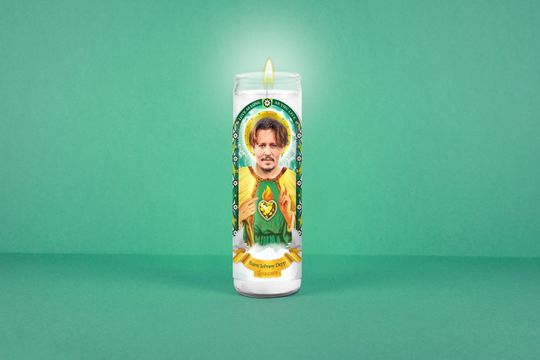 Saint Johnny Depp Celebrity Prayer Candle: Non Scented