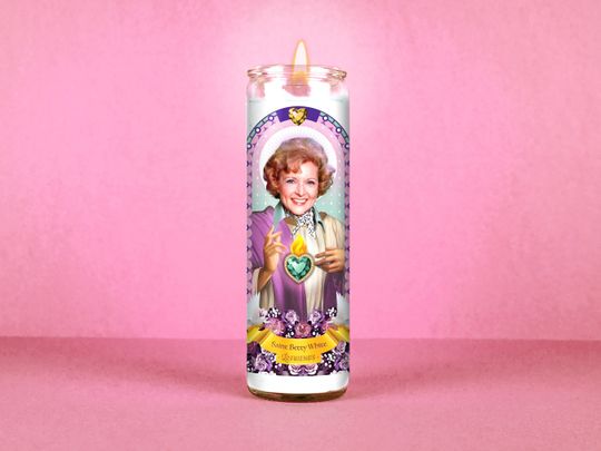 Discover Saint Betty White Prayer Candle: Stay Golden Gift