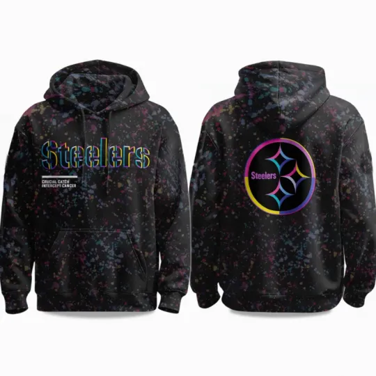 Discover 2025 Steeler Crucial Catch 3D Printed Hoodie Size