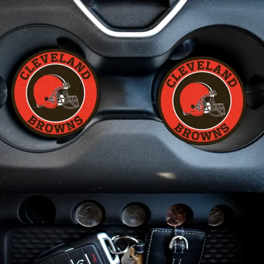 Discover Cleveland Browns Car Coasters
