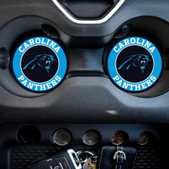 Discover Carolina Panthers Car Coasters
