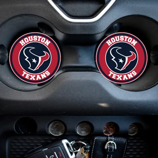 Houston Texans Car Coasters | Cup holder Decor