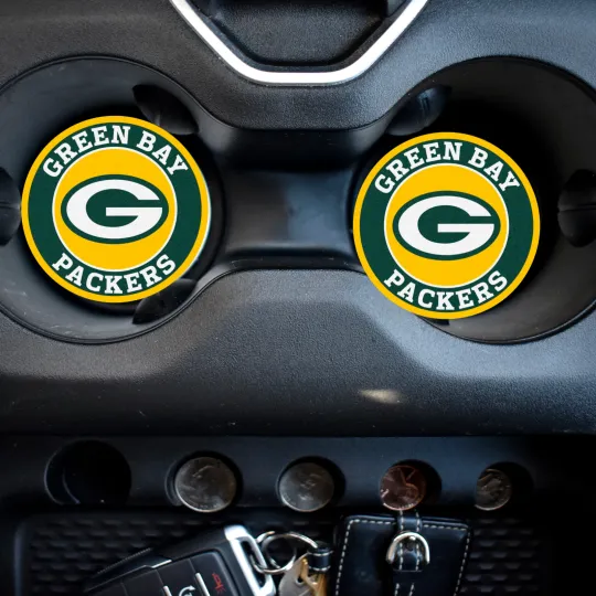 Discover Green Bay Packers Car Coasters| Cup holder Decor