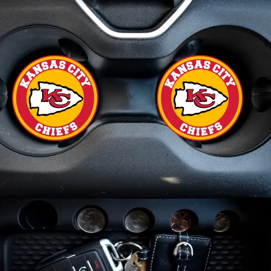 Discover Kansas City Chiefs Car Coasters | Cup holder Decor