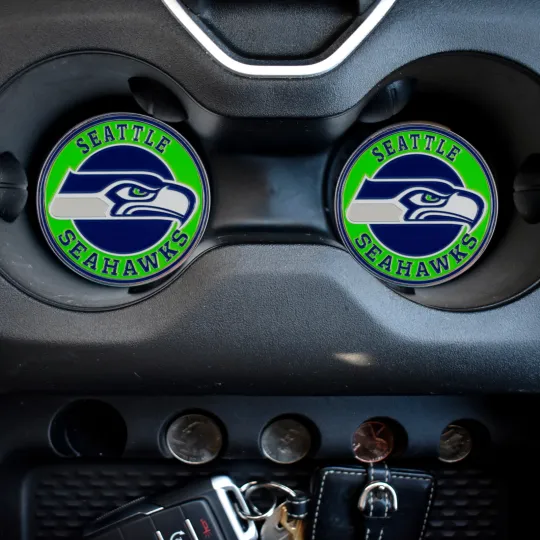 Discover Seattle Seahawks Car Coasters |Cup holder Decor