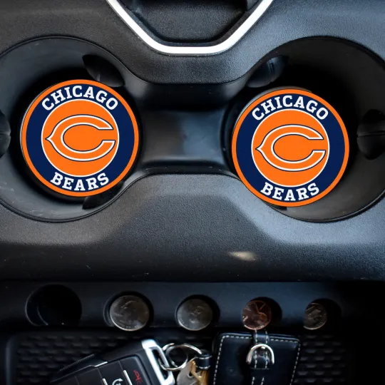 Chicago Bears Car Coasters | Cup holder Decor