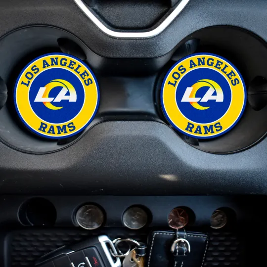 Discover Los Angeles Rams Car Coasters | Cup holder Decor