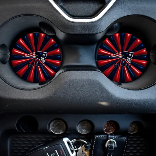 Discover New England Patriots Car Coasters-Cup holder Decor