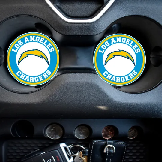 Discover Los Angeles Chargers Car Coasters | Cup holder Decor