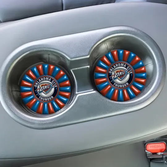 Oklahoma City Thunder Car Coasters