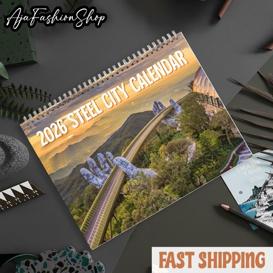 Discover 2026 Steel City Bridges Calendar - City Bridges  Art Print - Glossy or Matte Finish - New Year Wall Calendar - Gift for Him Her