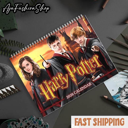Discover Magical Wizard 2026 Wall Calendar  Movie Scene Calendar | Magical Wizard Gift | Hogwarts Aesthetic Home Decor | Collectors Gift Idea