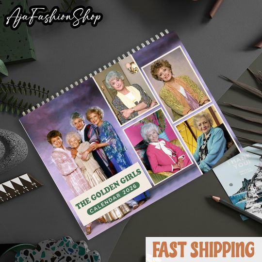 Discover The Stay Golden Wall Calendar 2026, Stay Golden Lover New Year Planner, 80s TV Sitcom, New Year Calendar, 3 size Glossy & Matte