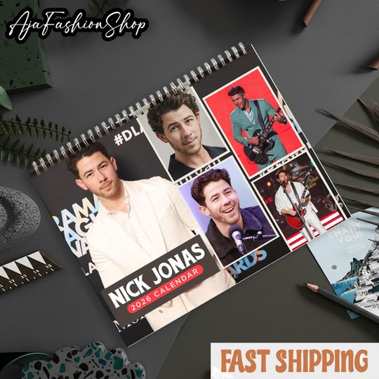 Discover Nick Brothers Music Band 2026 Wall Calendar Planner, Jonas Fan Gift for Fan Merchandise, Monthly Planner Holiday Gift, Unique Holiday Gift
