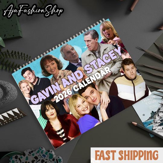 Discover 2026 Gavin And Stacey Movie Calendar, Retro films Gift, New Year Wall Calendar, 3 size Glossy & Matte