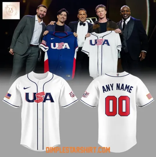 Discover Personalized Usa Baseball 2026 World Baseball White Jersey