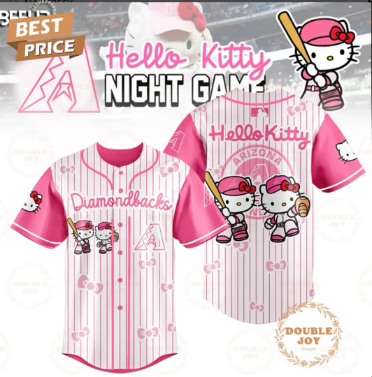 Arizonna Diamondback 2025 Hello Kitty Night Game Baseball Jersey